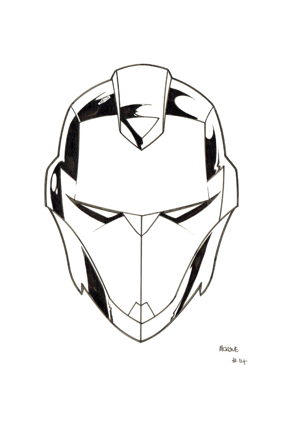 Iron Heart Headshot Marvel Legacy Value Stamp Iron Man by Mike McKone
